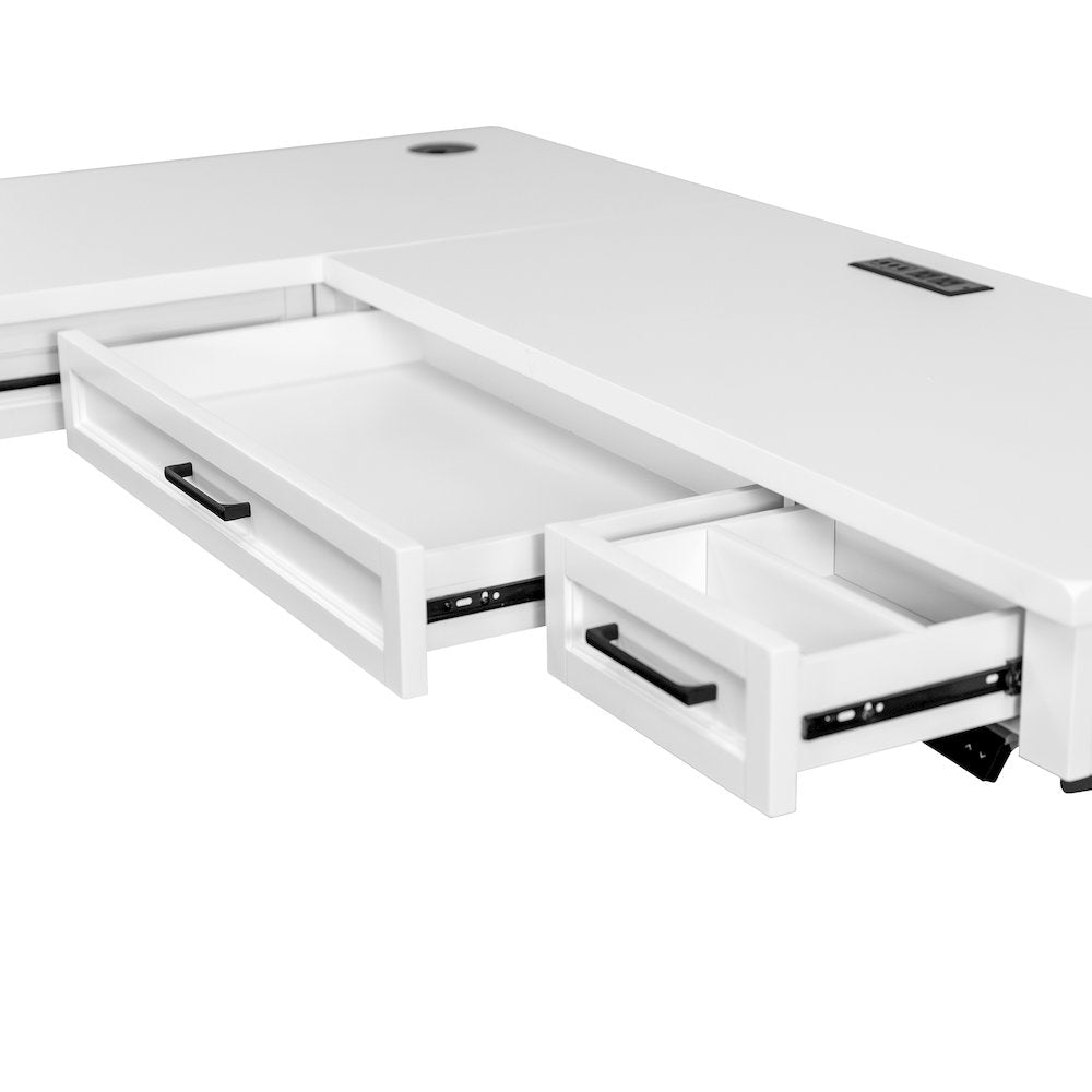 Abby Electric Sit/Stand L-Desk and Return