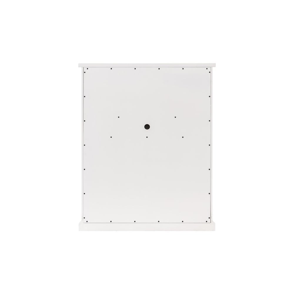 Modern Wood Drop-Lid Secretary Desk, Fully Assembled, White