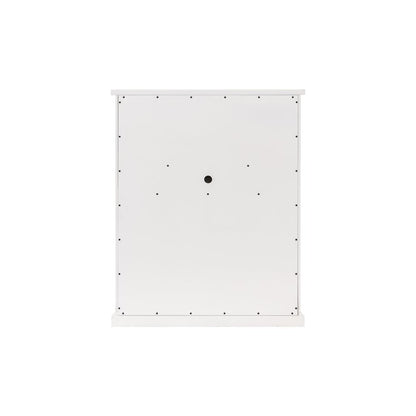 Modern Wood Drop-Lid Secretary Desk, Fully Assembled, White