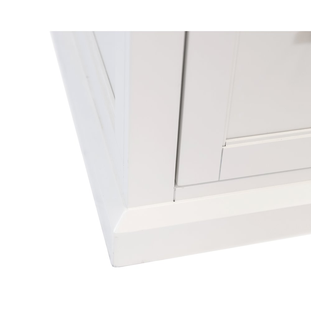 Modern Wood Drop-Lid Secretary Desk, Fully Assembled, White