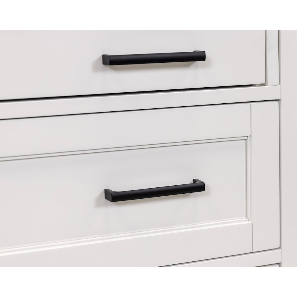 Modern Wood Drop-Lid Secretary Desk, Fully Assembled, White