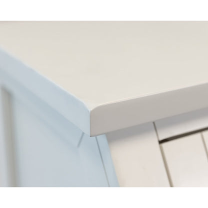 Modern Wood Drop-Lid Secretary Desk, Fully Assembled, White