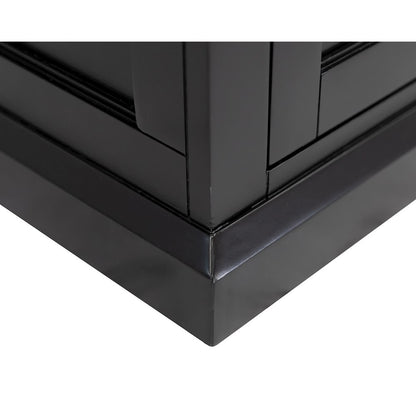 Modern Wood Drop-Lid Secretary Desk, Fully Assembled, Black