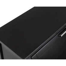 Modern Wood Drop-Lid Secretary Desk, Fully Assembled, Black