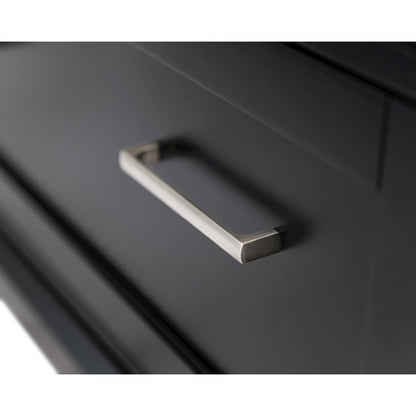 Modern Wood Drop-Lid Secretary Desk, Fully Assembled, Black