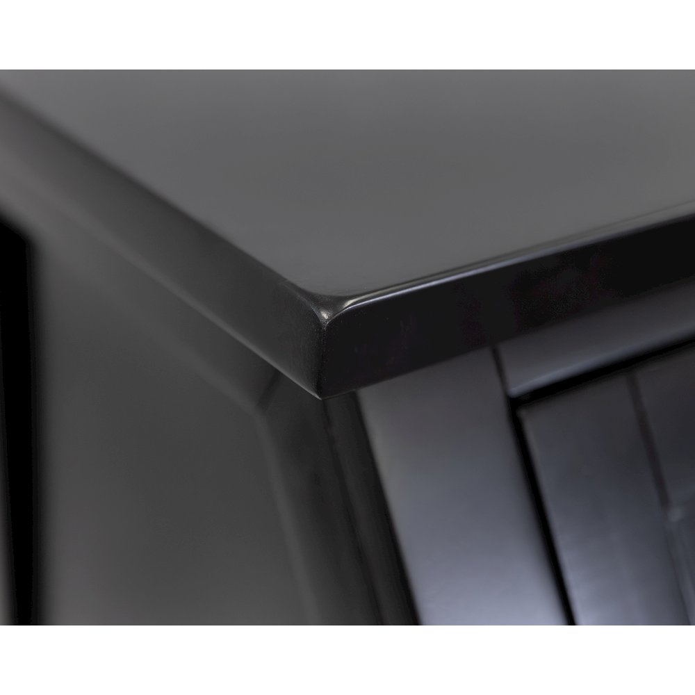 Modern Wood Drop-Lid Secretary Desk, Fully Assembled, Black