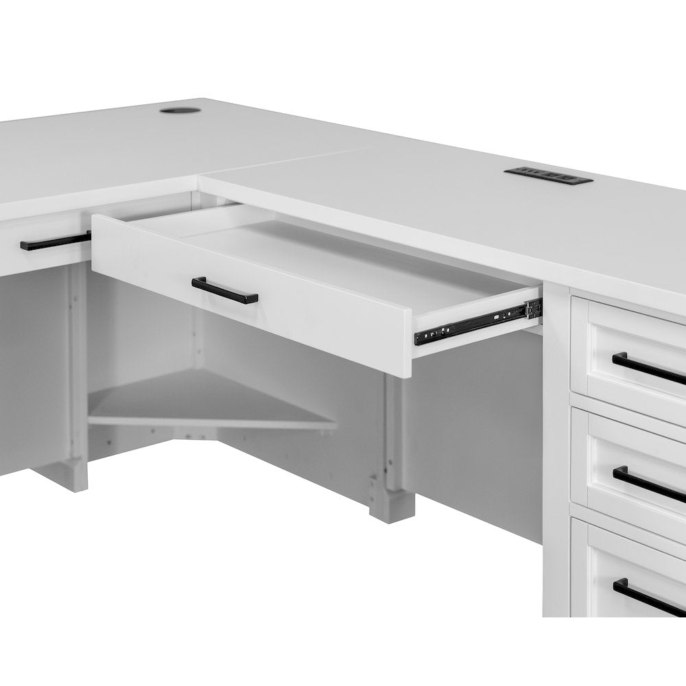 Abby Wood L-Desk & Return