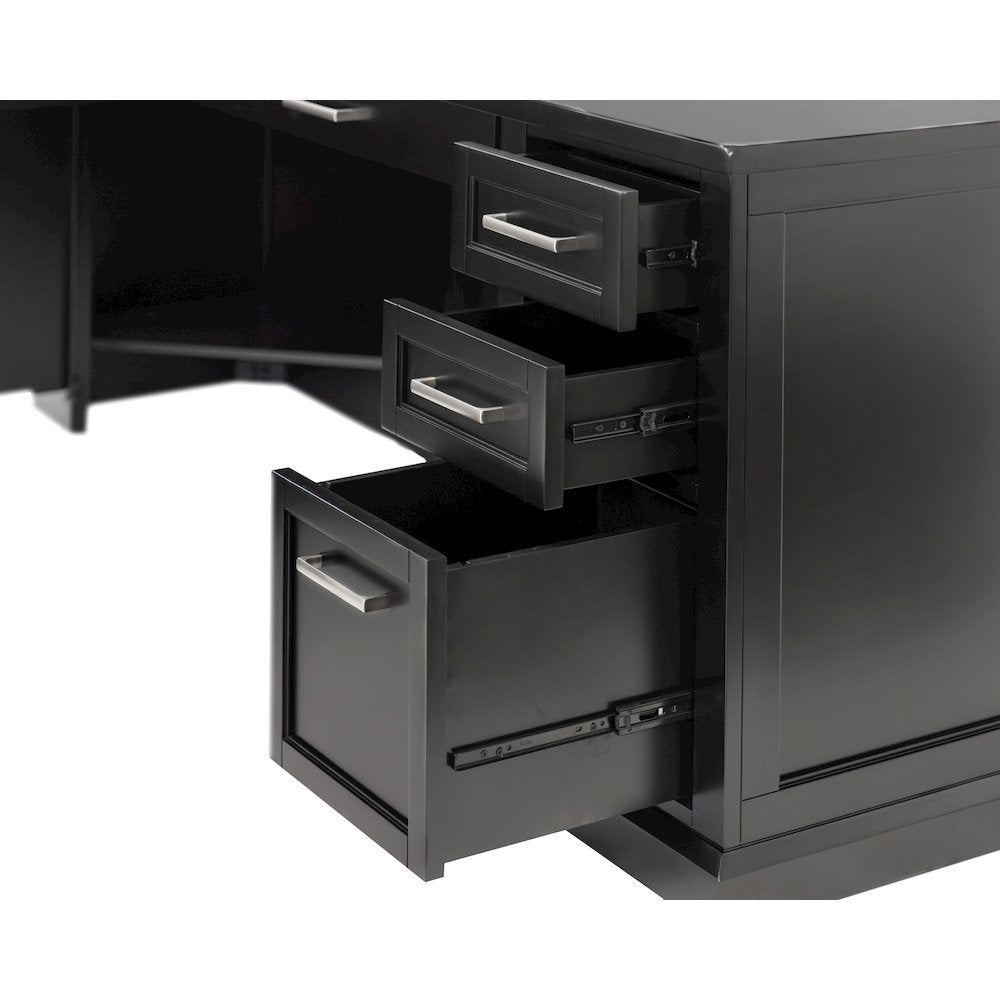 Modern Wood L-Desk & Return, Writing Table & Return, Office Desk & Return