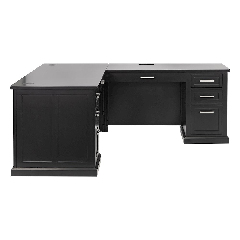 Modern Wood L-Desk & Return, Writing Table & Return, Office Desk & Return
