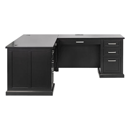 Modern Wood L-Desk & Return, Writing Table & Return, Office Desk & Return