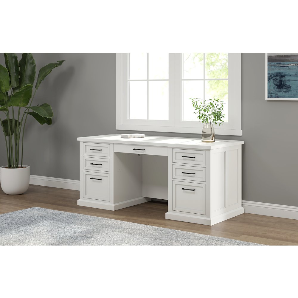 Abby Wood Double Pedestal Executive Desk