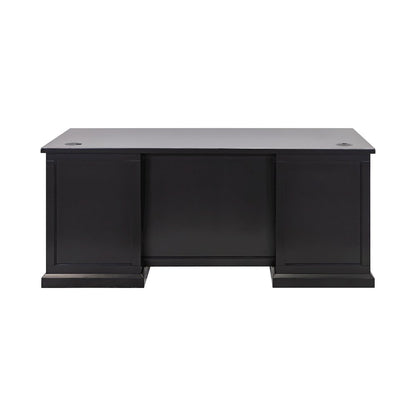 Modern Wood Double Pedestal Executive Desk, Writing Table, Office Desk