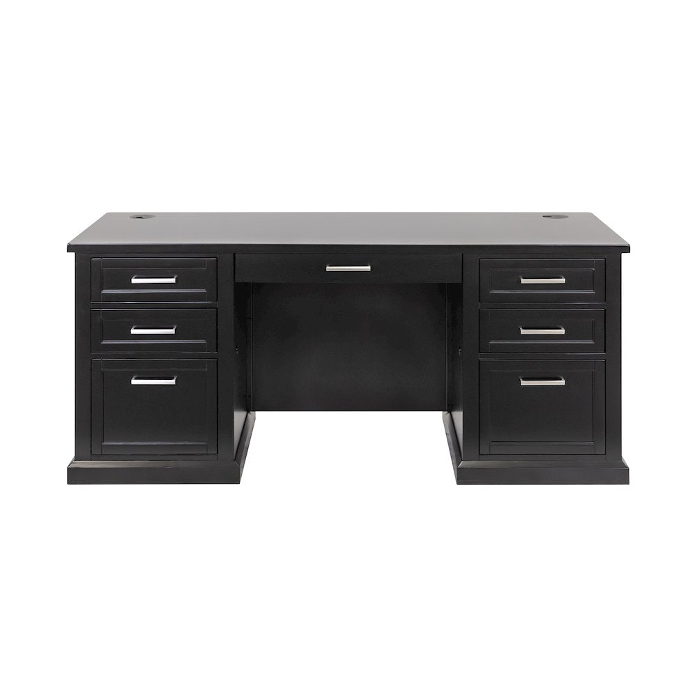 Modern Wood Double Pedestal Executive Desk, Writing Table, Office Desk