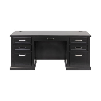 Modern Wood Double Pedestal Executive Desk, Writing Table, Office Desk