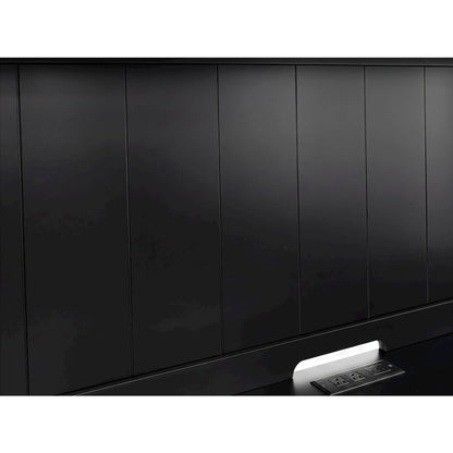 Modern Wood Hutch With Doors and Desk, Storage Hutch and Credenza