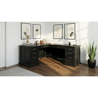 Modern Wood L-Desk & Return, Writing Table & Return, Office Desk & Return