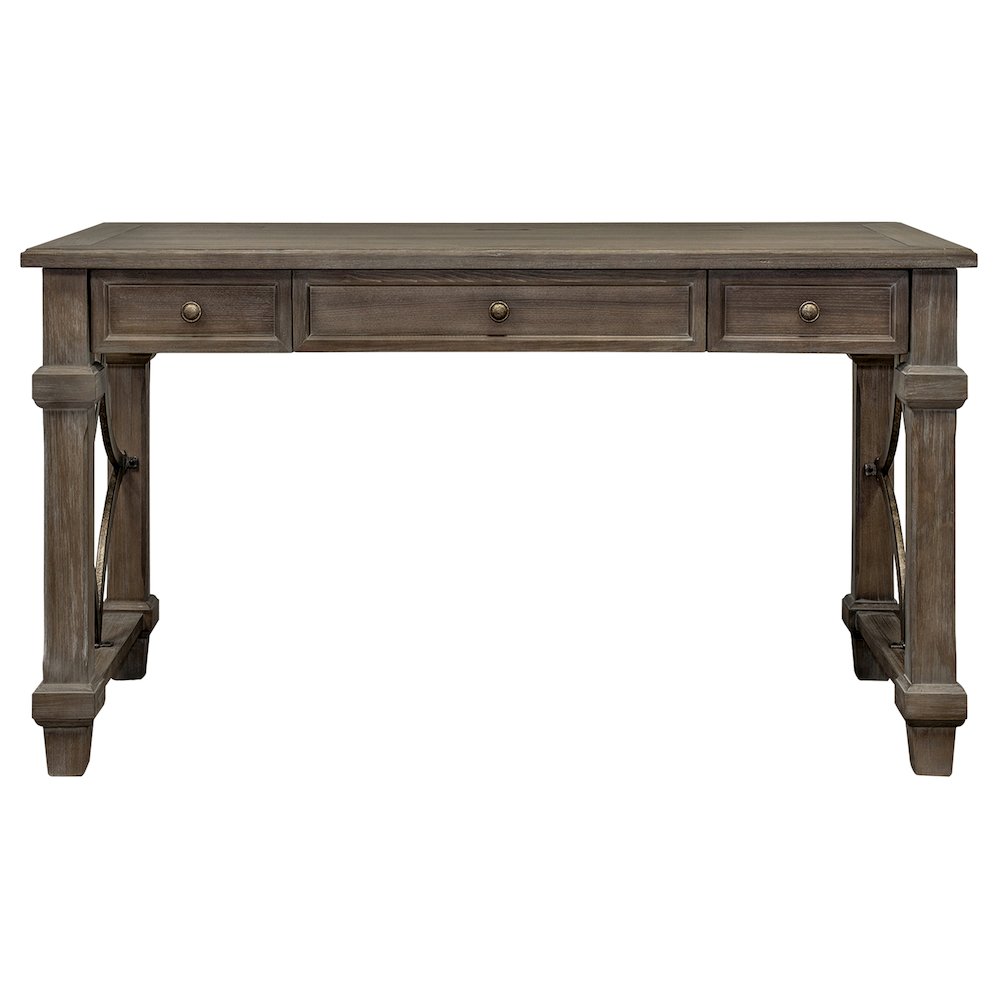 Carson Wood Writing Desk, Writing Table, Gray