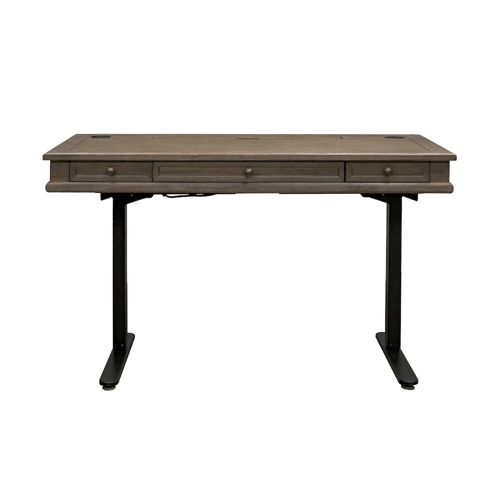 Carson Wood Electronic Sit/Stand Desk, Standing Desk, Gray