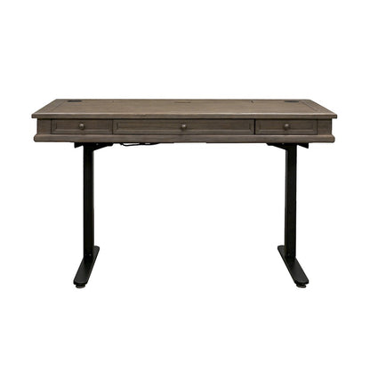 Carson Wood Electronic Sit/Stand Desk, Standing Desk, Gray