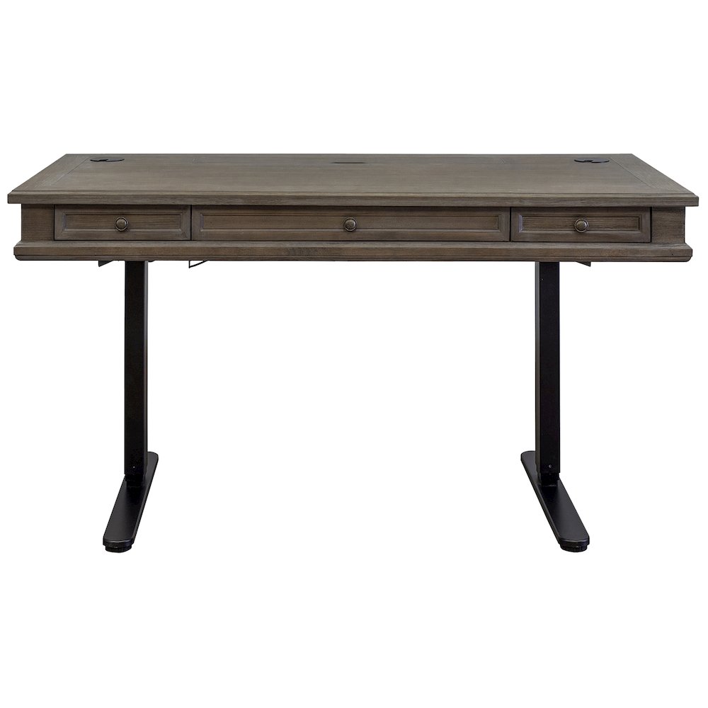 Carson Wood Electronic Sit/Stand Desk, Standing Desk, Gray