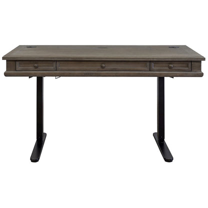 Carson Wood Electronic Sit/Stand Desk, Standing Desk, Gray