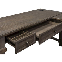 Carson Wood Open L-Desk & Return, Gray