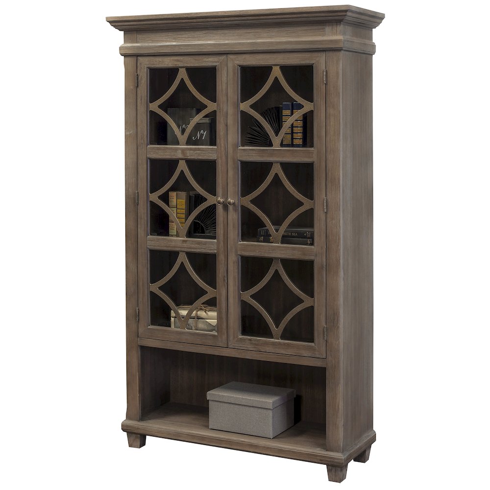 Carson Glass Display Cabinet, Gray