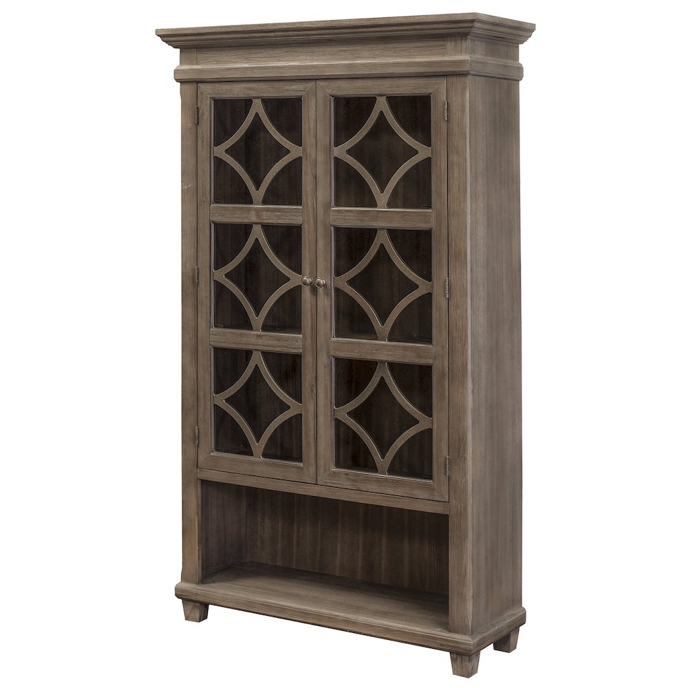 Carson Glass Display Cabinet, Gray