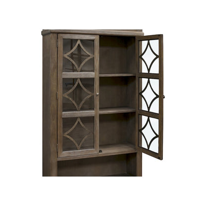 Carson Glass Display Cabinet, Gray