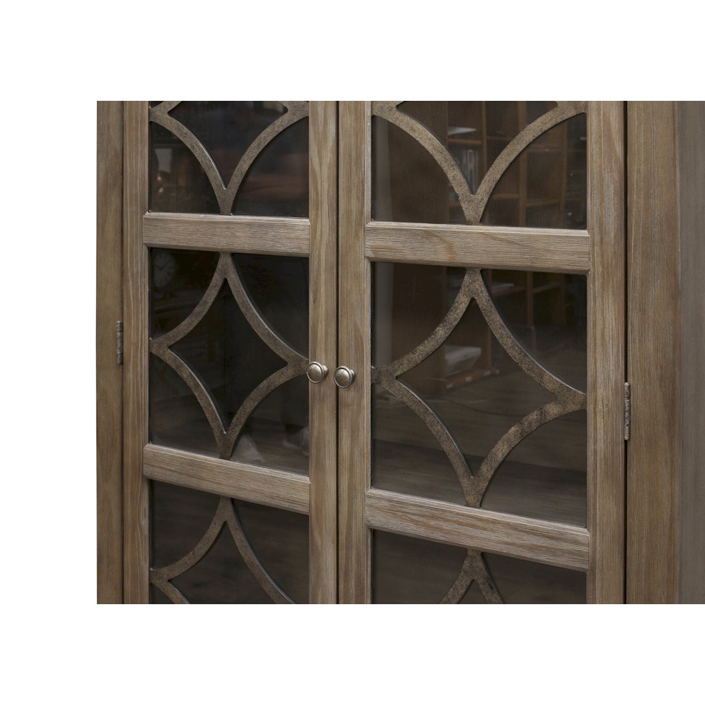 Carson Glass Display Cabinet, Gray