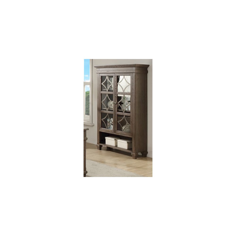 Carson Glass Display Cabinet, Gray