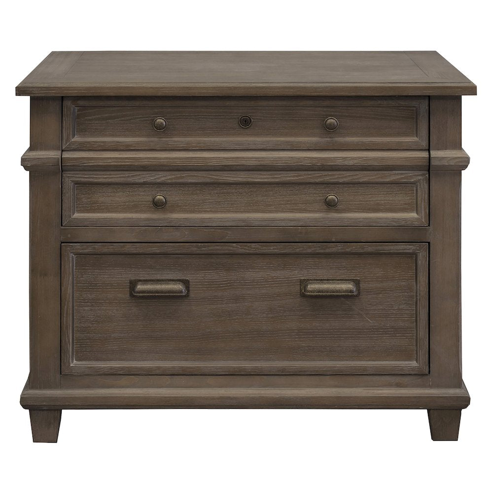 Carson Wood Lateral File, Storage File Drawer, Gray
