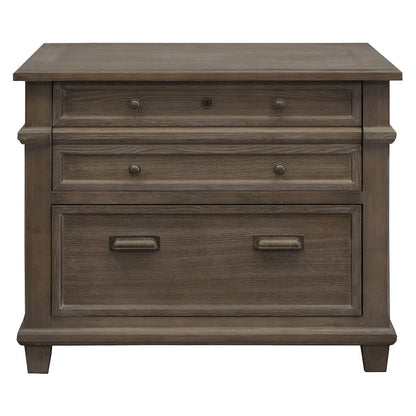 Carson Wood Lateral File, Storage File Drawer, Gray