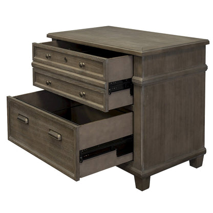 Carson Wood Lateral File, Storage File Drawer, Gray