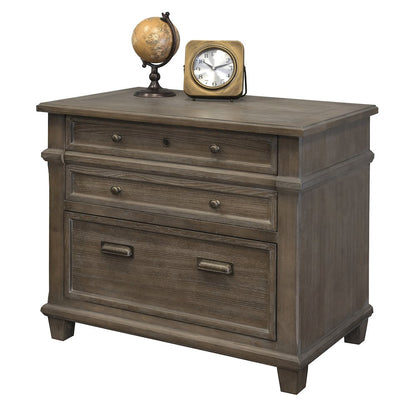 Carson Wood Lateral File, Storage File Drawer, Gray