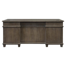Carson Wood Double Pedestal Executive Desk, Gray