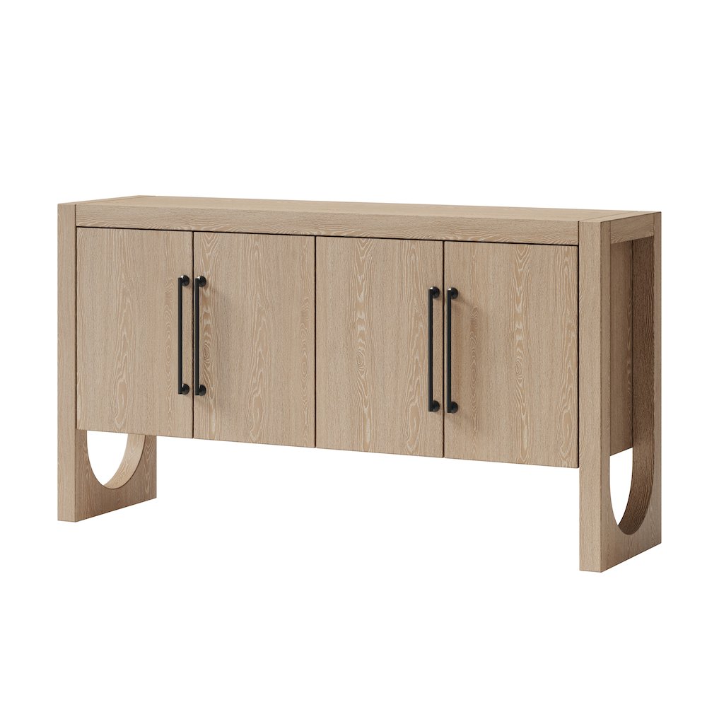 Modern Wood Sideboard, Dining Storage, TV Stand, Light Brown