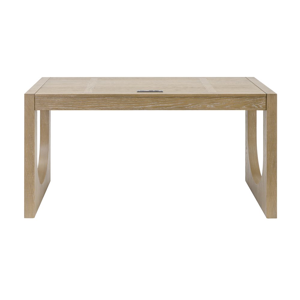 Canyon Drive Modern Wood Office Writing Desk, Light Brown