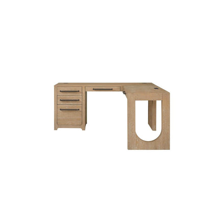 Canyon Drive Wood L-Shape Pedestal Desk with RHF Open Return