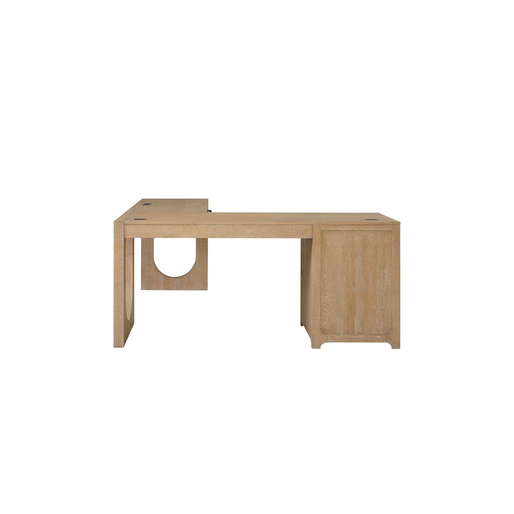 Canyon Drive Wood L-Shape Pedestal Desk with RHF Open Return