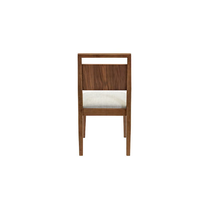 Two Wood Mid-Century Modern Kitchen Table Chairs, Dining Seats, Brown