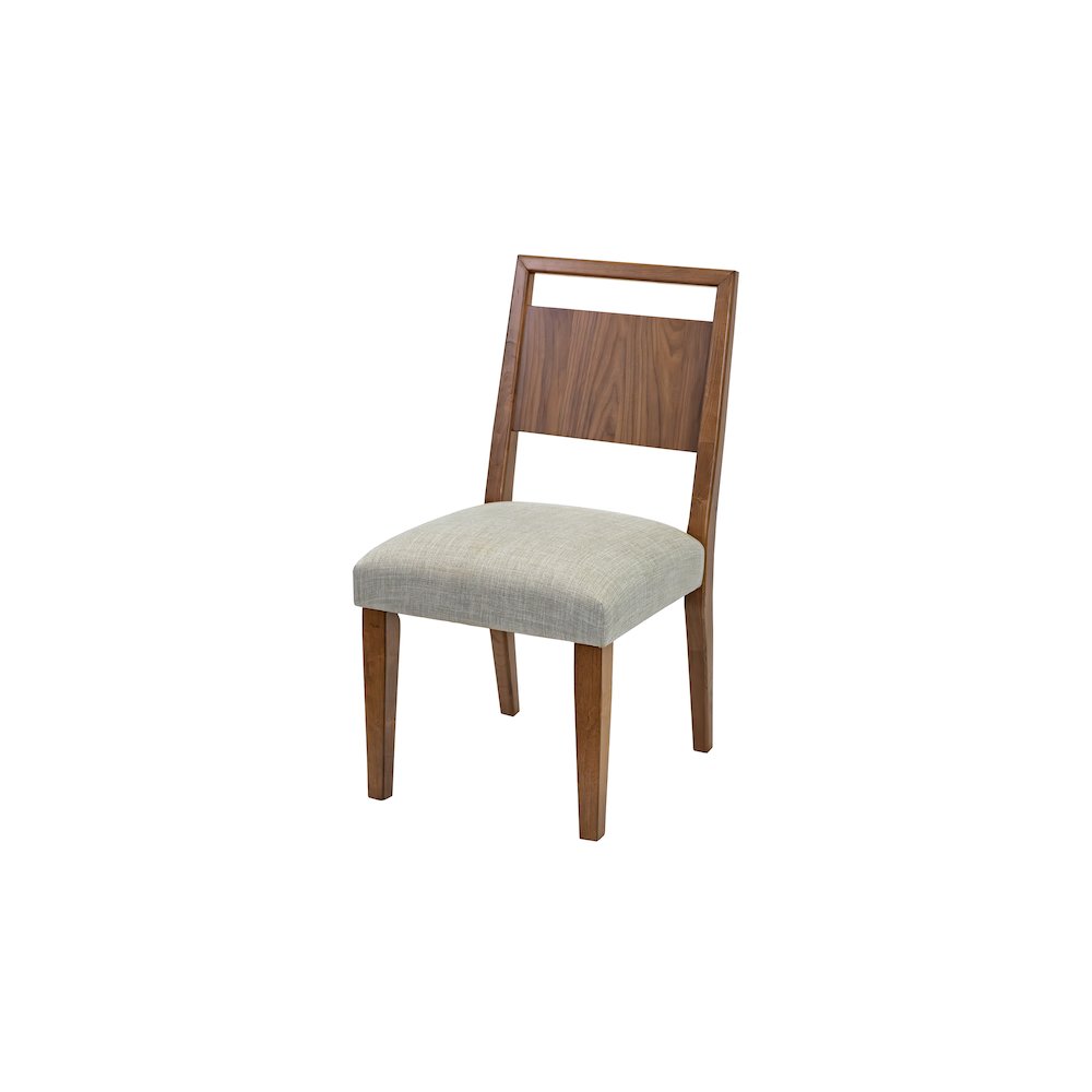 Two Wood Mid-Century Modern Kitchen Table Chairs, Dining Seats, Brown