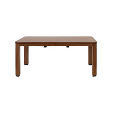 Mid-Century Modern Wood Kitchen Dining Table with Six Chairs, Brown