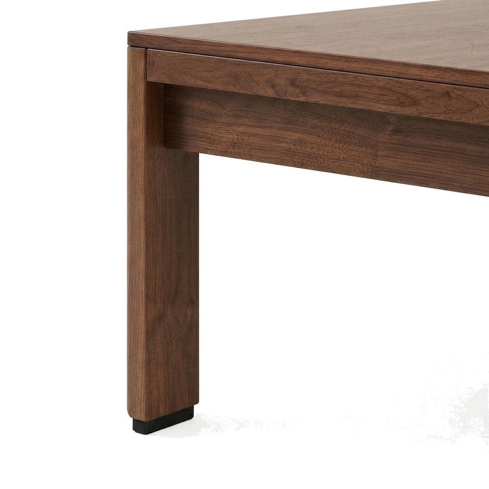 Wood Veneer Rectangular Dining Table, Mid-Century Modern Style, Brown