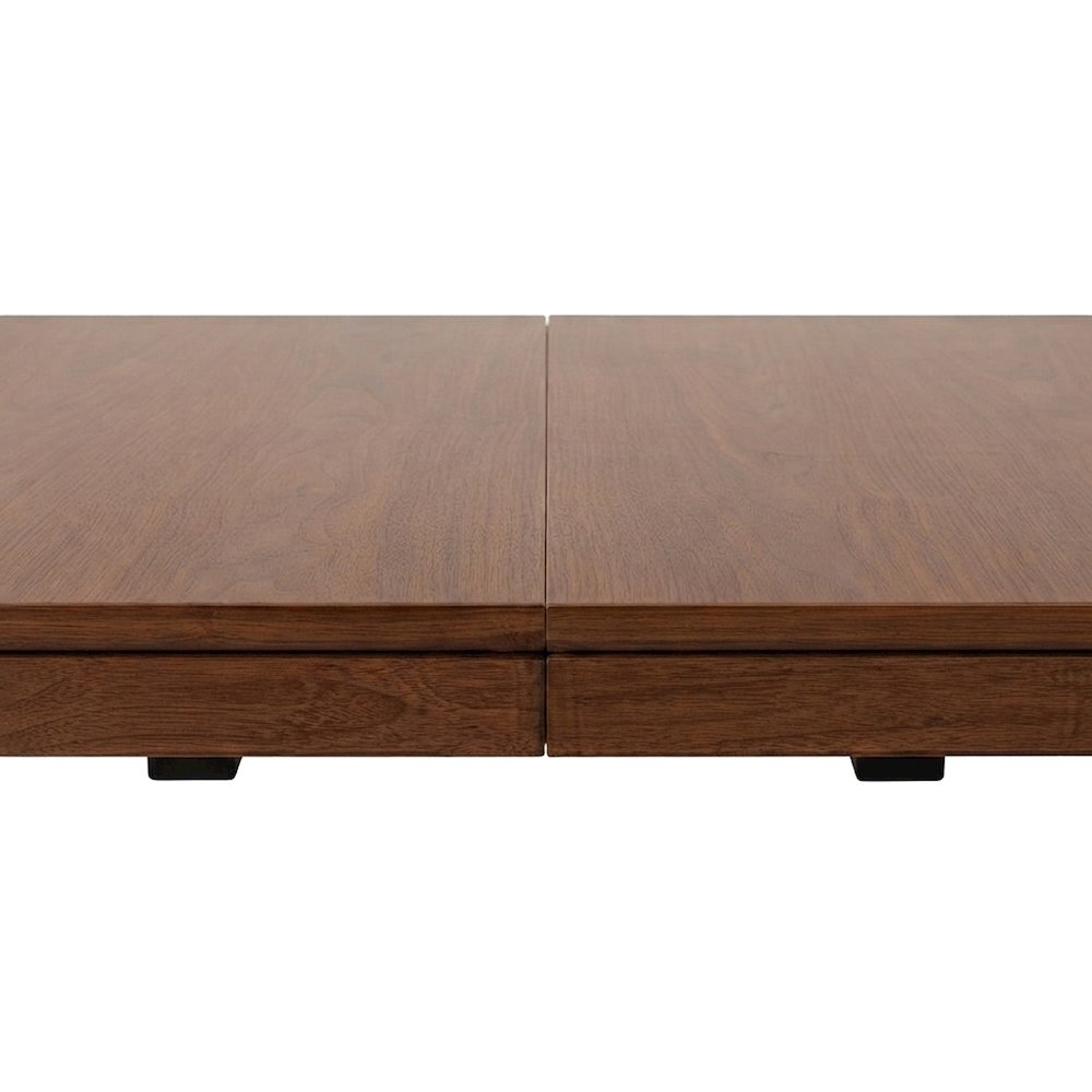 Wood Veneer Rectangular Dining Table, Mid-Century Modern Style, Brown