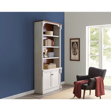 Durham Rustic 8' Wood Bookcase With Doors, White