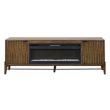 Delray 81 " Fireplace Console, Fully Assembed, Brown