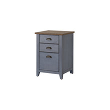 Fairmont Farmhouse Three Drawer Wood File Cabinet, Blue