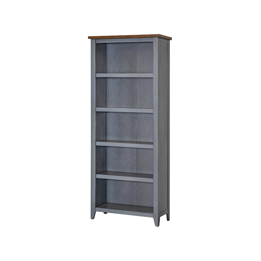 Fairmont Farmhouse Open Wood Bookcase, Blue