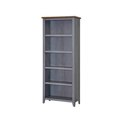 Fairmont Farmhouse Open Wood Bookcase, Blue